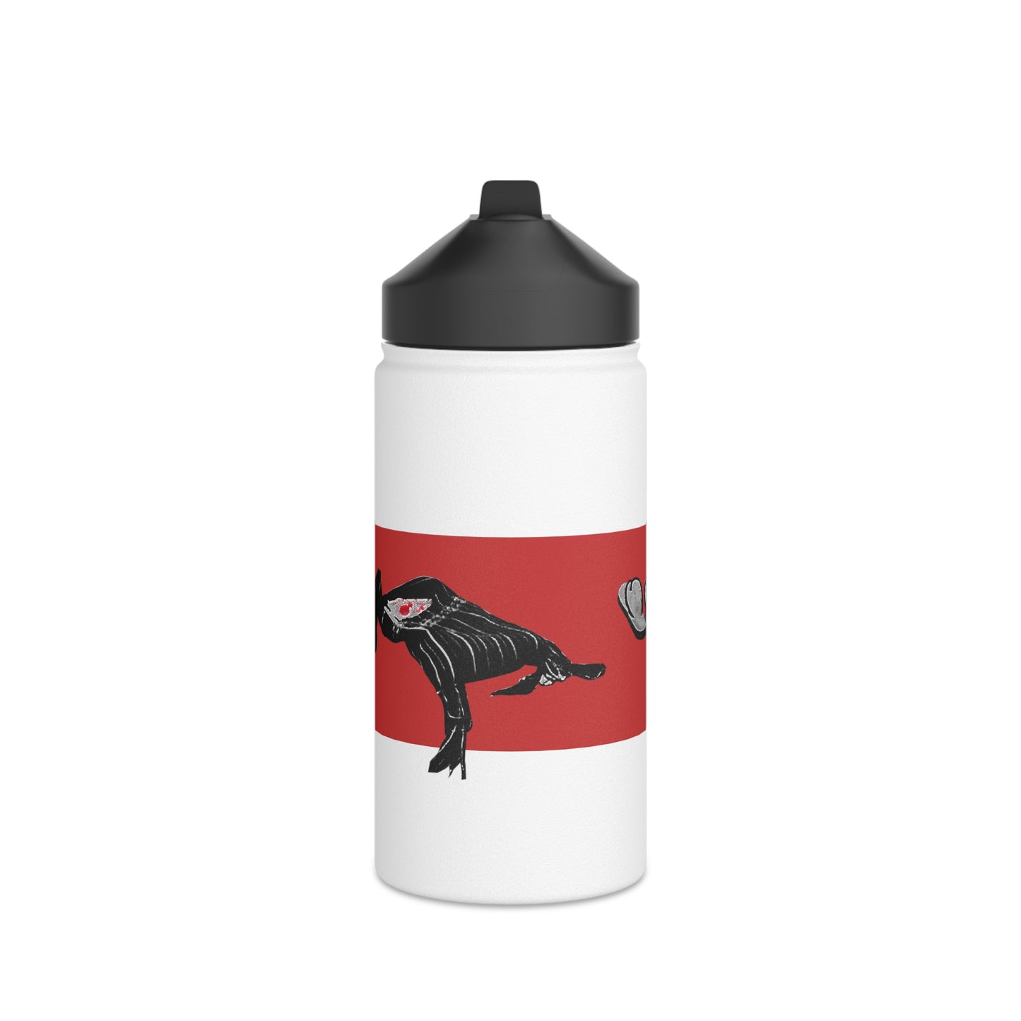 The School Bag (လွယ်အိတ်) Stainless Steel Water Bottle, Standard Lid